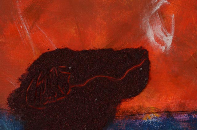 Original Acrylic on Paper Attributed to Melissa Frey "Trailsmen"