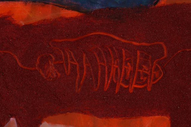 Original Acrylic on Paper Attributed to Melissa Frey "Trailsmen"