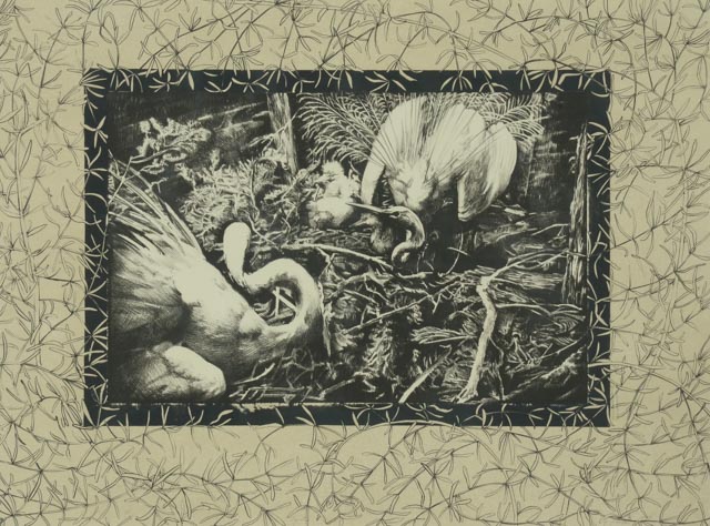 April Foster Limited Edition Signed and Numbered Lithograph "Egrets"