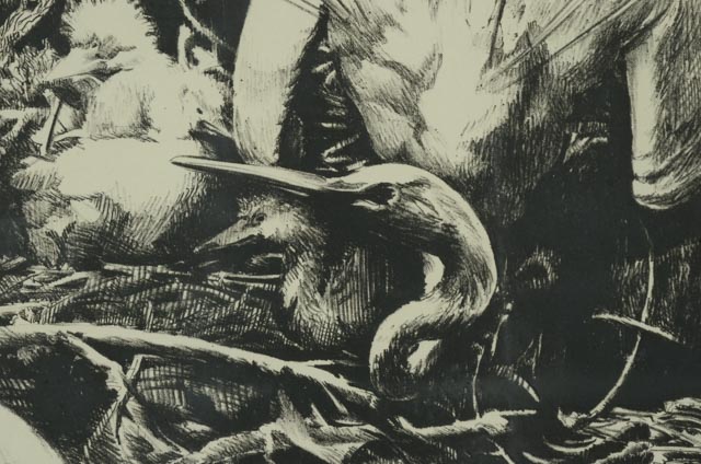 April Foster Limited Edition Signed and Numbered Lithograph "Egrets"