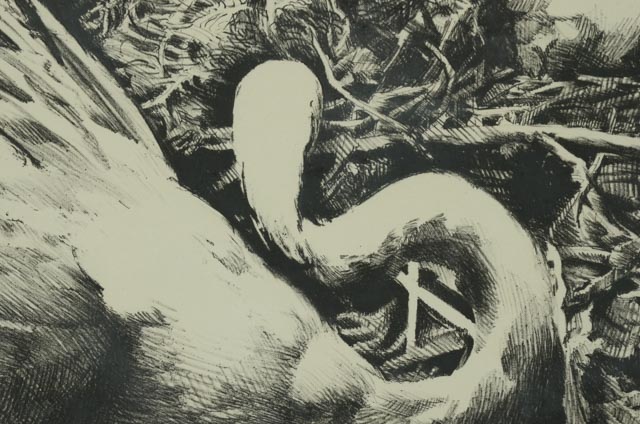 April Foster Limited Edition Signed and Numbered Lithograph "Egrets"