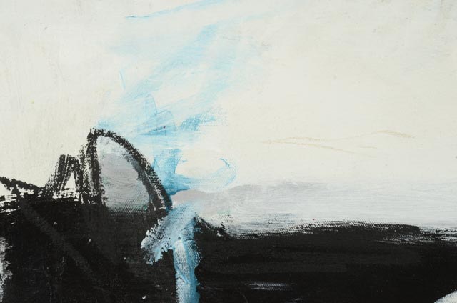 Robbie Kemper Original Abstract Acrylic on Canvas "Red Stripe"