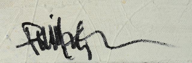 Robbie Kemper Original Abstract Acrylic on Canvas "Red Stripe"