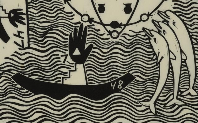 David Holzman Artist's Proof Woodblock "Journey"