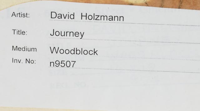 David Holzman Artist's Proof Woodblock "Journey"