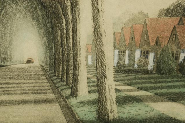 Larry Welo Limited Edition Signed and Numbered Hand Colored Etching "A String of Pearls"