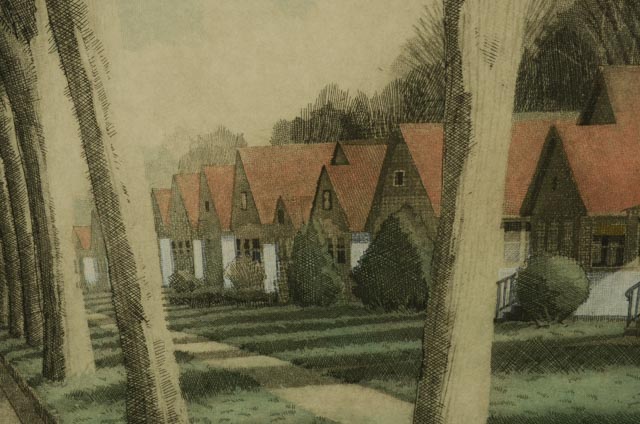 Larry Welo Limited Edition Signed and Numbered Hand Colored Etching "A String of Pearls"