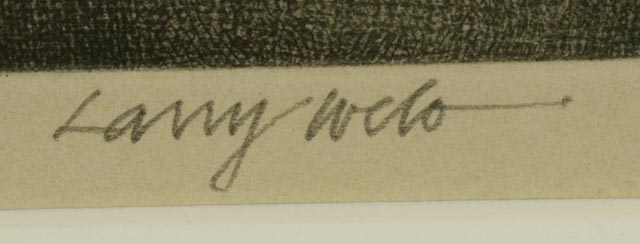 Larry Welo Limited Edition Signed and Numbered Hand Colored Etching "A String of Pearls"