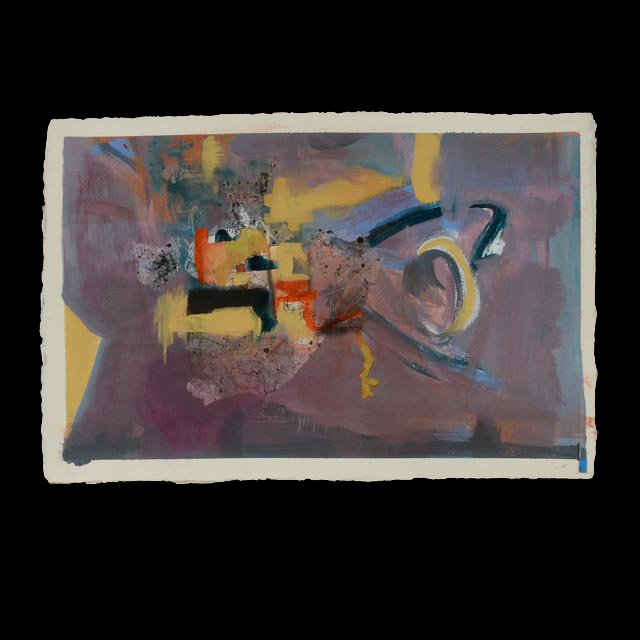 Patricia Richie Original Acrylic and Applied Paper on Paper Painting