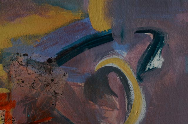 Patricia Richie Original Acrylic and Applied Paper on Paper Painting