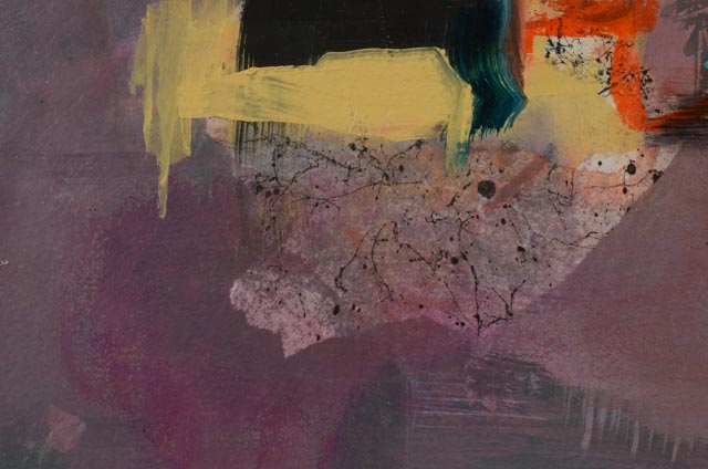 Patricia Richie Original Acrylic and Applied Paper on Paper Painting