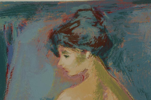 Jan De Ruth Signed Limited Edition Serigraph "After the Bath"