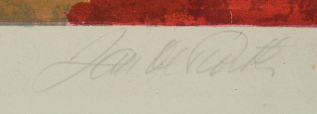 Jan De Ruth Signed Limited Edition Serigraph "After the Bath"