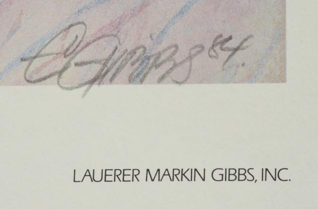 Lauerer Markin Gibbs Signed Limited Edition Lithograph "Peace Dove #17"