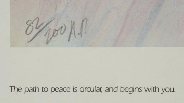 Lauerer Markin Gibbs Signed Limited Edition Lithograph "Peace Dove #17"