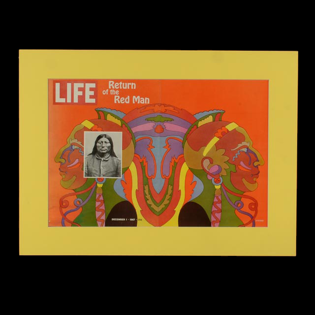 1967 Milton Glaser "Life" Magazine Cover "Return of the Red Man"