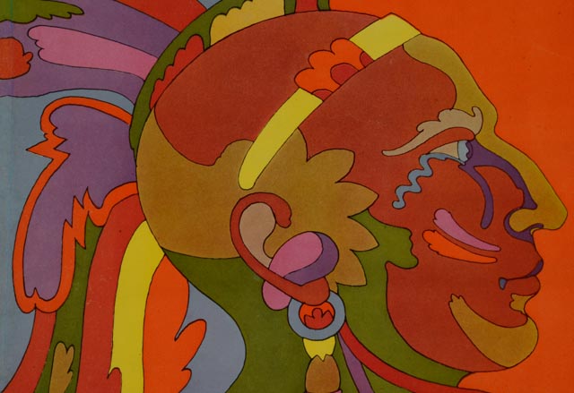 1967 Milton Glaser "Life" Magazine Cover "Return of the Red Man"