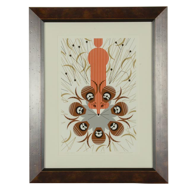 Charley Harper Signed Limited Edition Serigraph "Quailsafe"