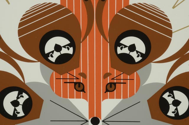 Charley Harper Signed Limited Edition Serigraph "Quailsafe"