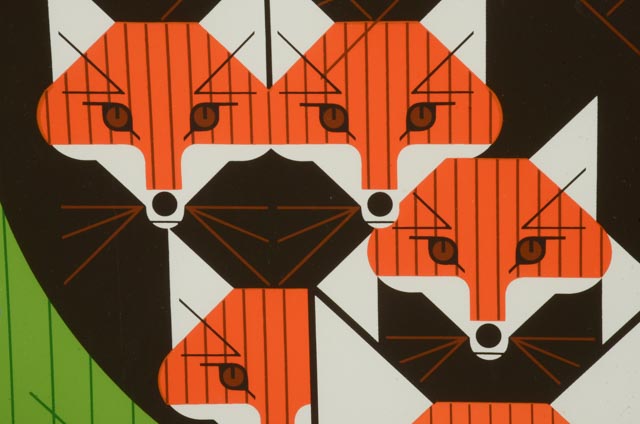 Charley Harper Signed Limited Edition Serigraph "Foxsimiles"