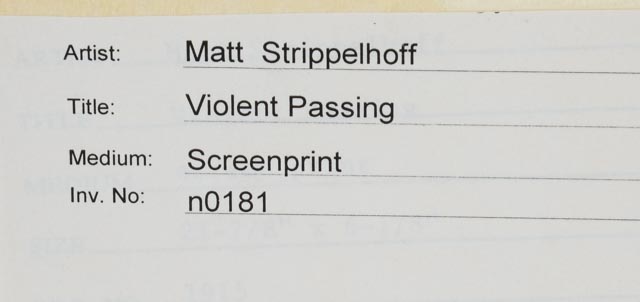 Matthew Strippelhoff Limited Edition Mixed Media Print "Violent Passing"