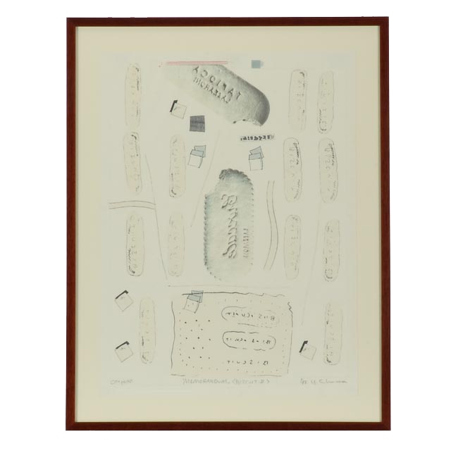 Yasufumi Chuma Original Mixed Media Monotype '"Memorandum"<Biscuit.II>'