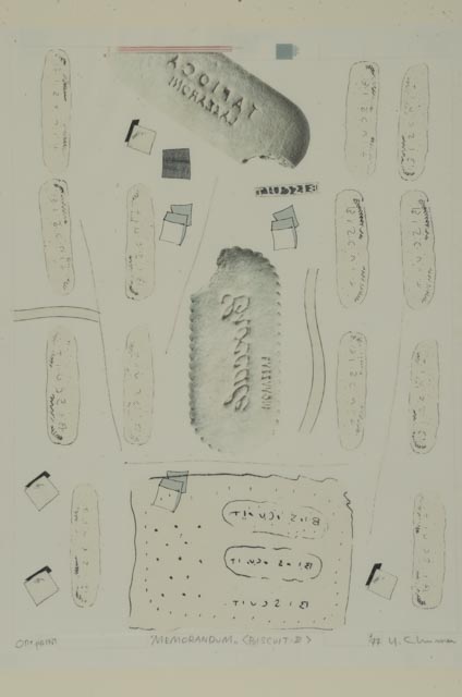 Yasufumi Chuma Original Mixed Media Monotype '"Memorandum"<Biscuit.II>'