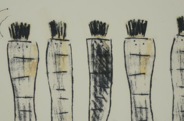 Yasufumi Chuma Original Mixed Media Monotype '"Memorandum"<Carrot>'