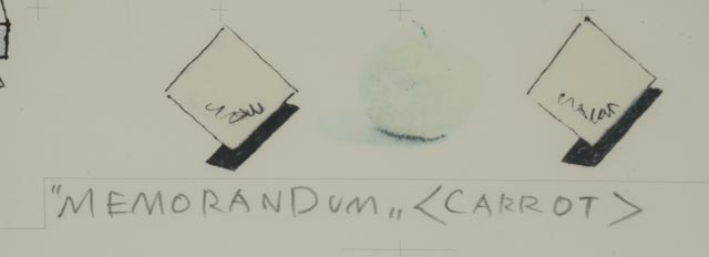 Yasufumi Chuma Original Mixed Media Monotype '"Memorandum"<Carrot>'
