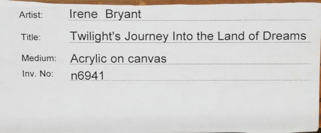 Irene Bryant Acrylic on Canvas "Twilight's Journey Into the Land of Dreams"