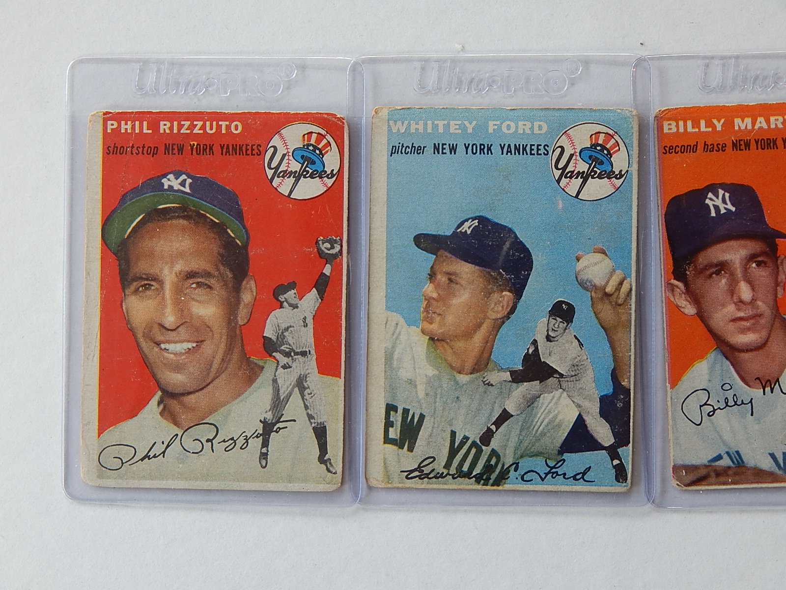 Four 1954 TOPPS Yankees Stars Cards