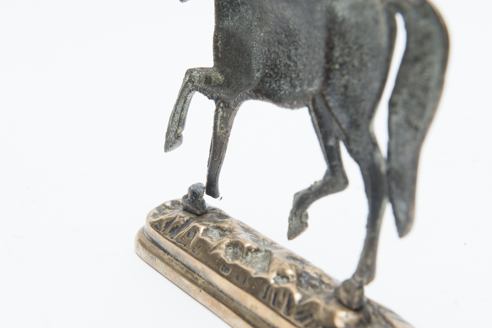 Pair of Antique Brass Equestrian Doorstops