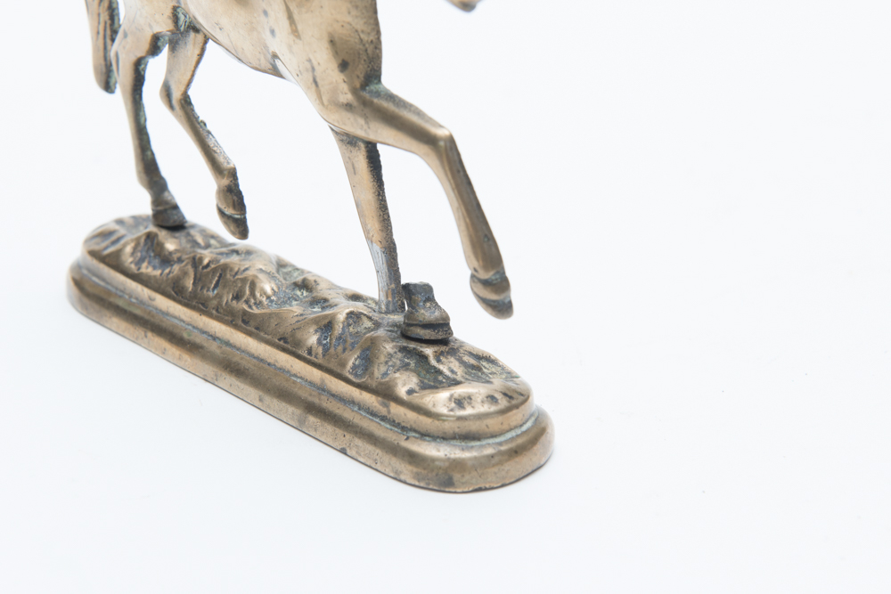 Pair of Antique Brass Equestrian Doorstops