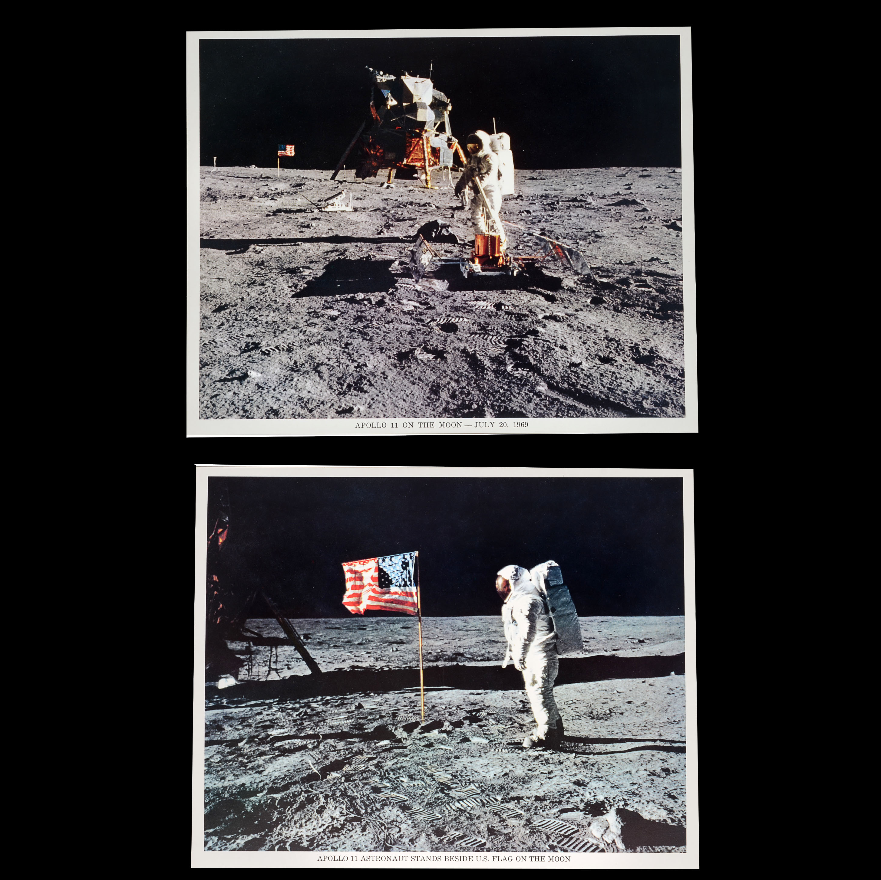 Two Apollo 11 Color Lithographic Publicity Prints