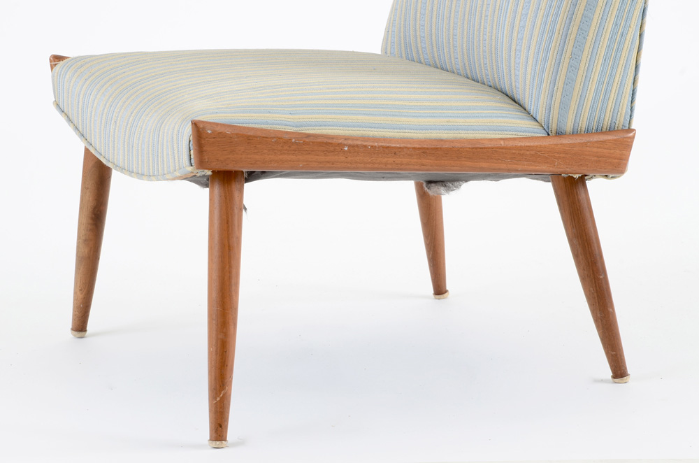 Mid Century Modern Milo Baughman Style Slipper Chair