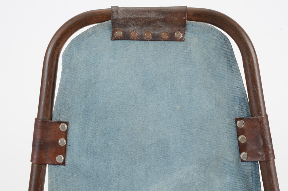 Vintage Denim Upholstered Aviator Chair