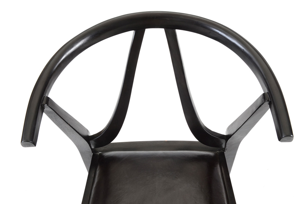 Black Lacquered Wishbone Accent Chair
