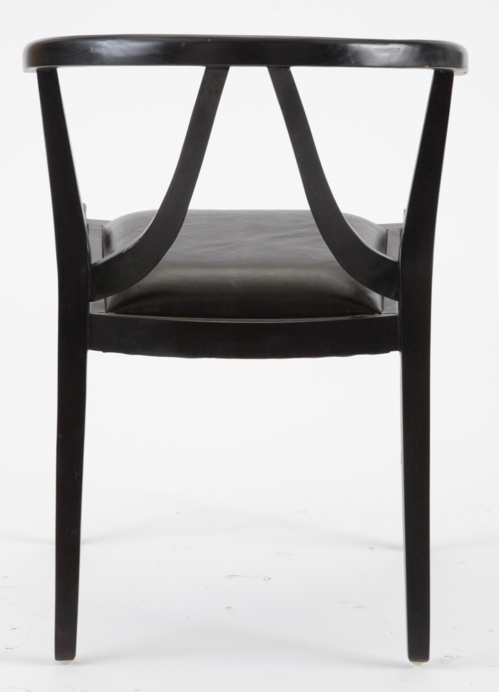 Black Lacquered Wishbone Accent Chair