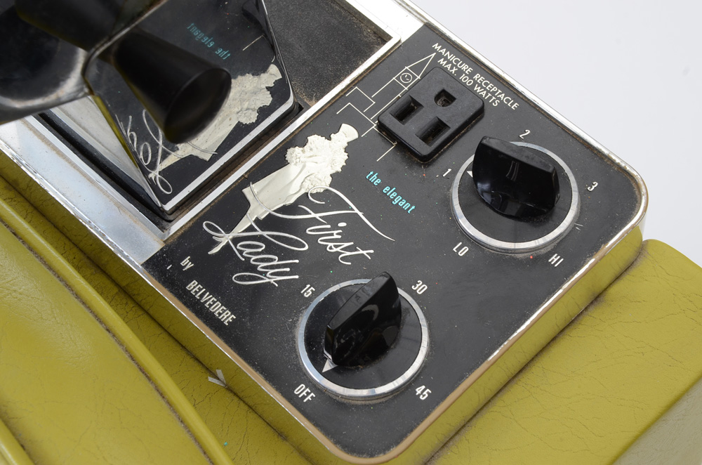 Fabulous Vintage Lime Green "Elegant First Lady" Salon Hair Dryer Chair by Belvedere