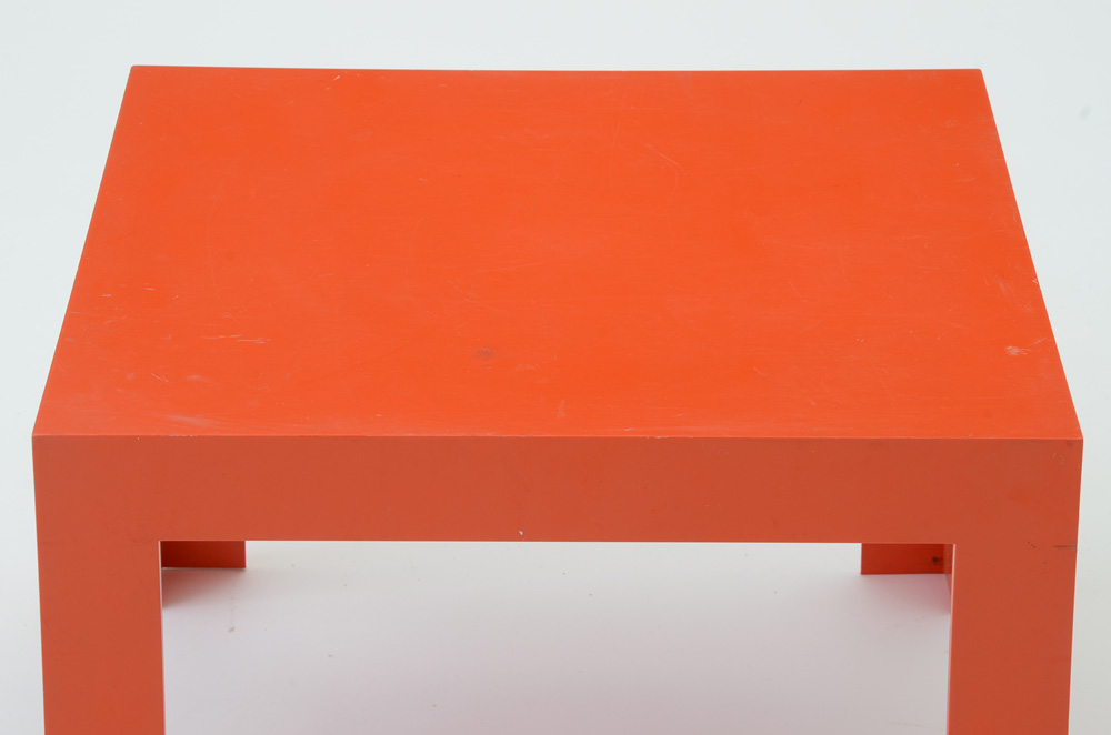 Orange Plastic Coffee Table