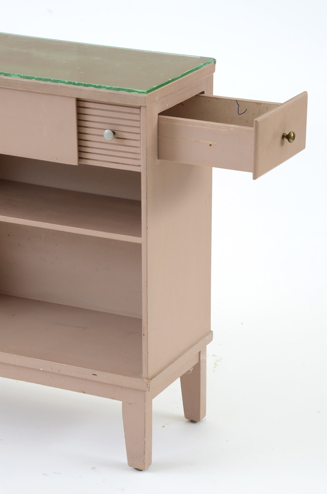 Mid Century Painted Wood Book Shelf