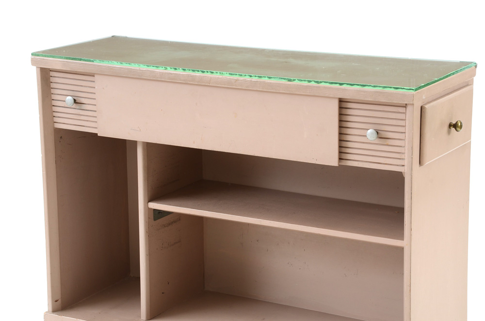 Mid Century Painted Wood Book Shelf