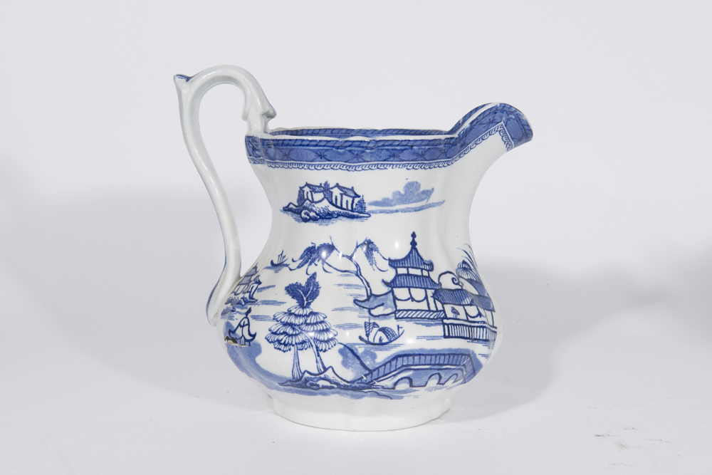 English Transferware Jug Pair