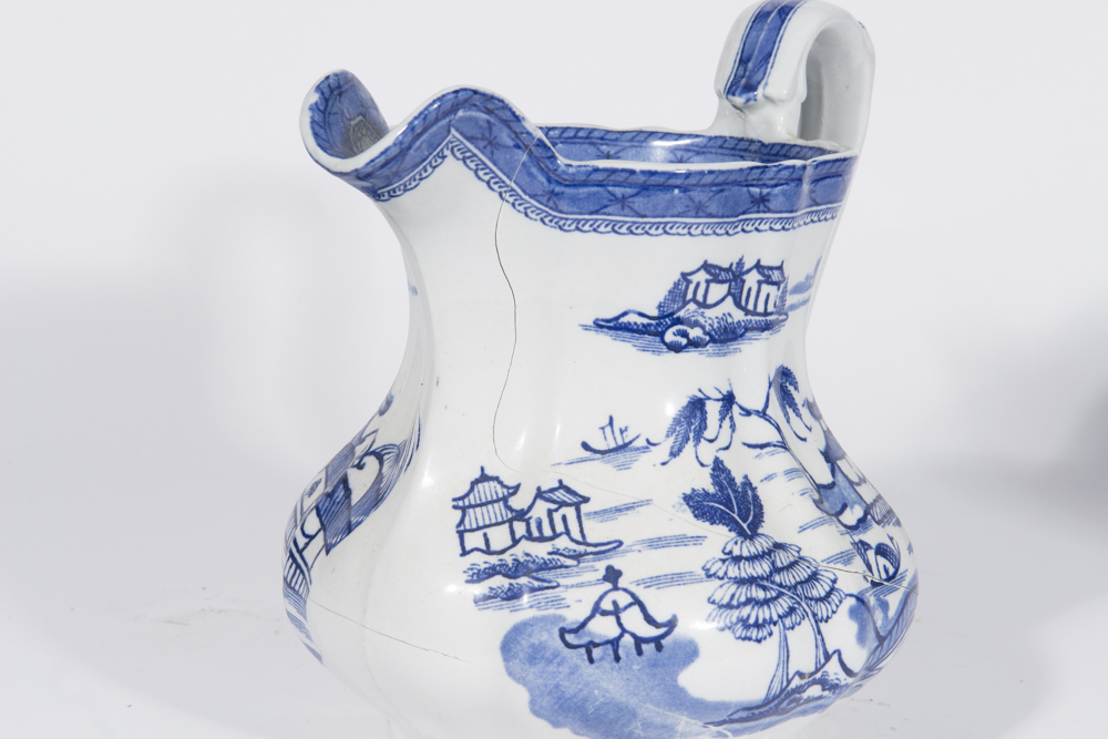 English Transferware Jug Pair