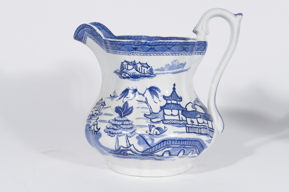 English Transferware Jug Pair