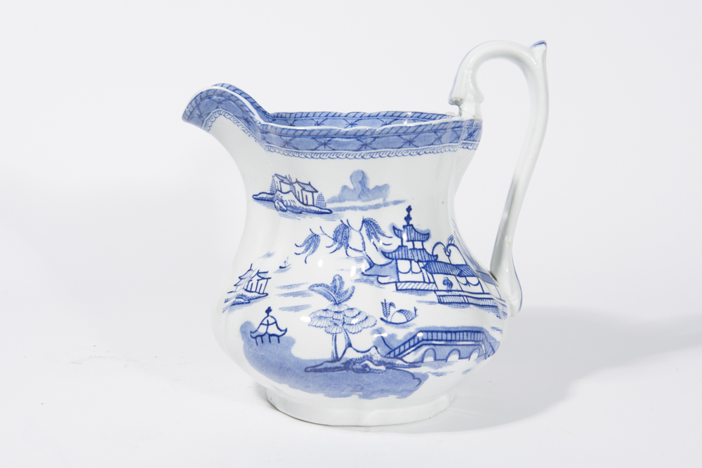 English Transferware Jug Pair