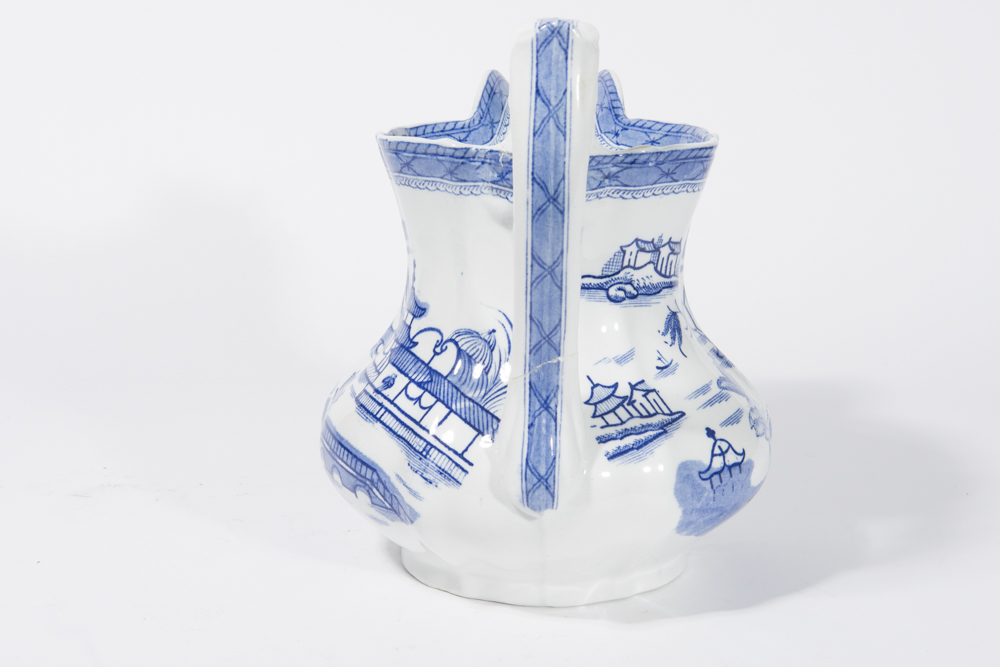 English Transferware Jug Pair