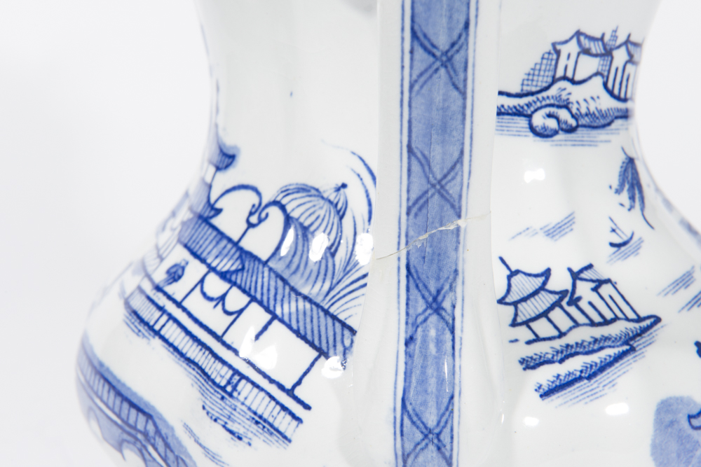English Transferware Jug Pair