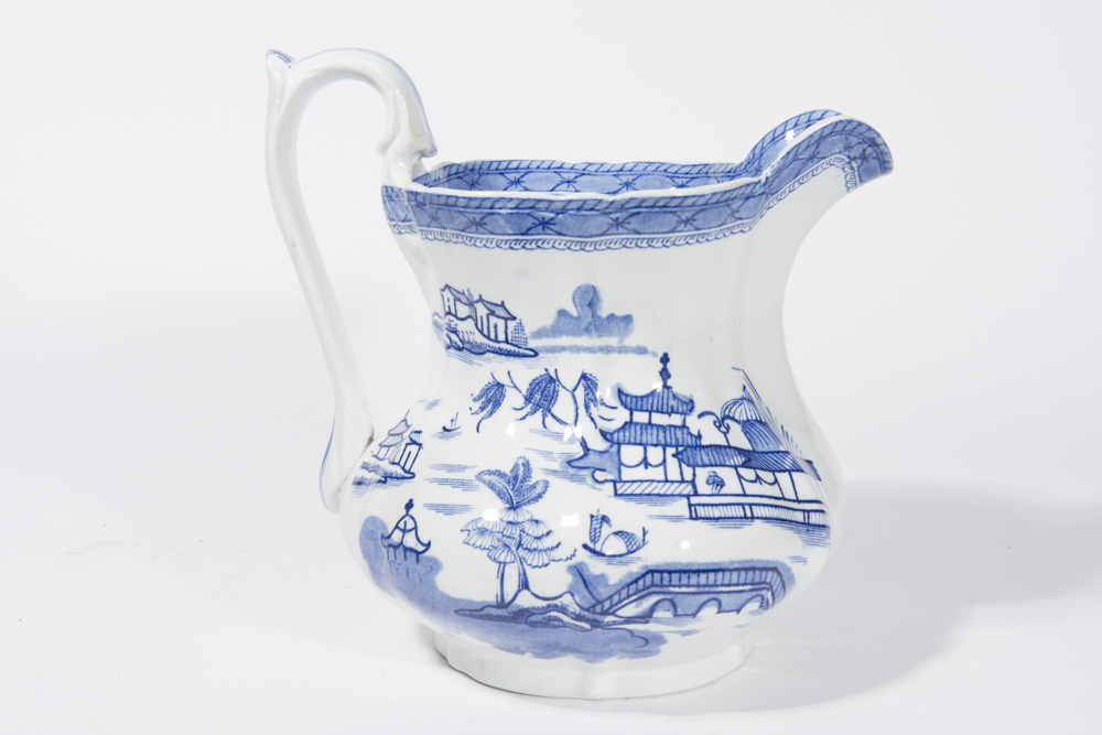 English Transferware Jug Pair