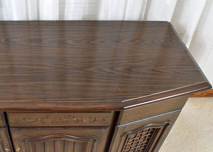 Vintage Soundesign Stereo Console with Microphone, Records and 8-Tracks